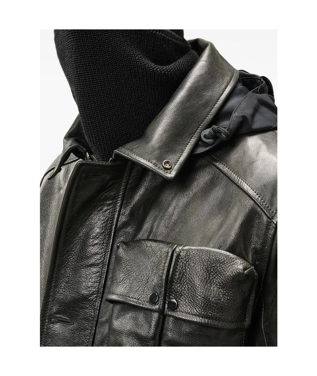 CP COMPANY Черная кожаная куртка, фото 5