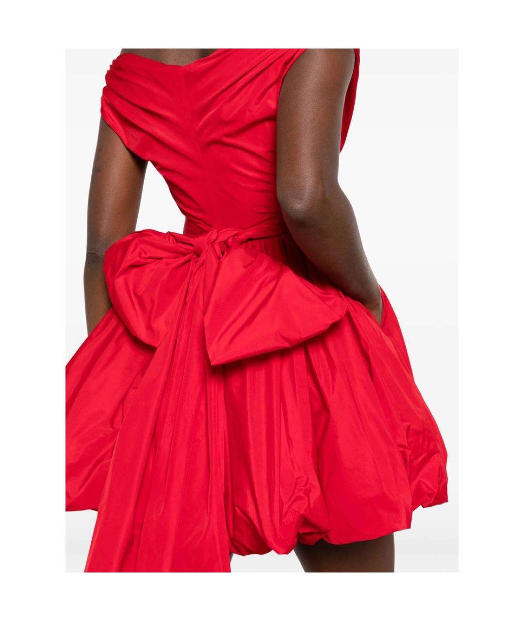 BLUMARINE Красное полиэстеровое коктейльное платье, фото 3