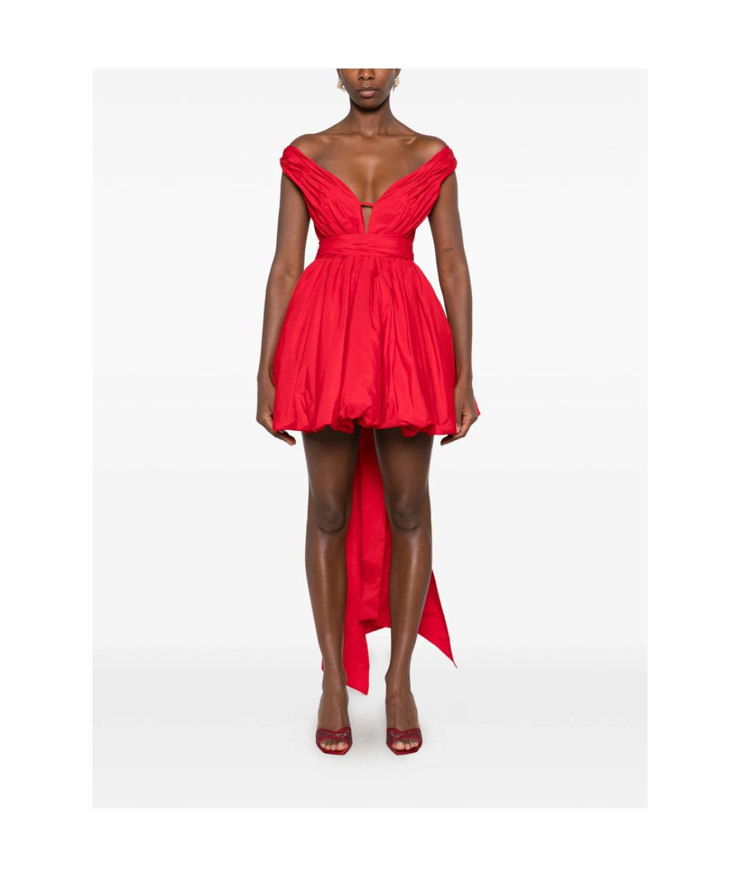 BLUMARINE Красное полиэстеровое коктейльное платье, фото 2