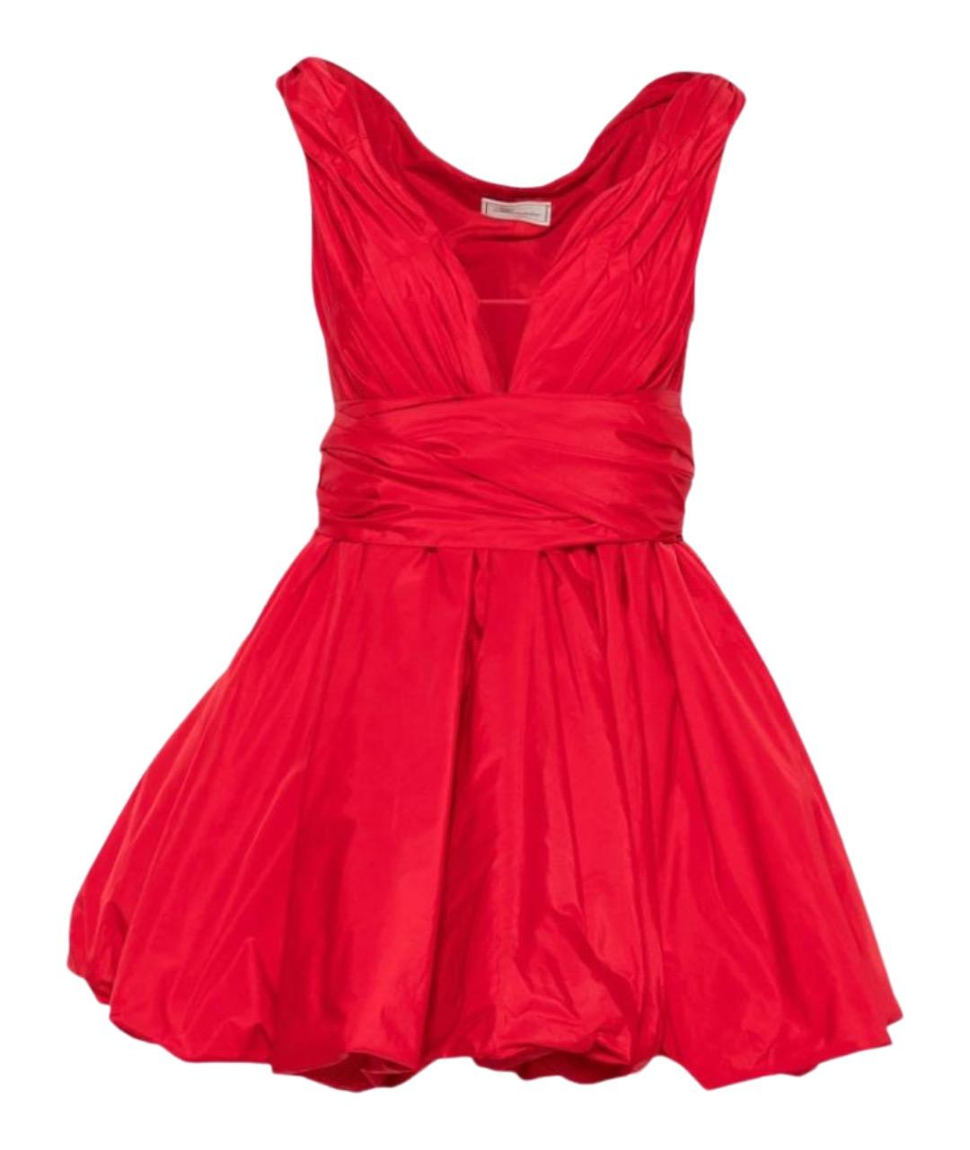 BLUMARINE Красное полиэстеровое коктейльное платье, фото 1