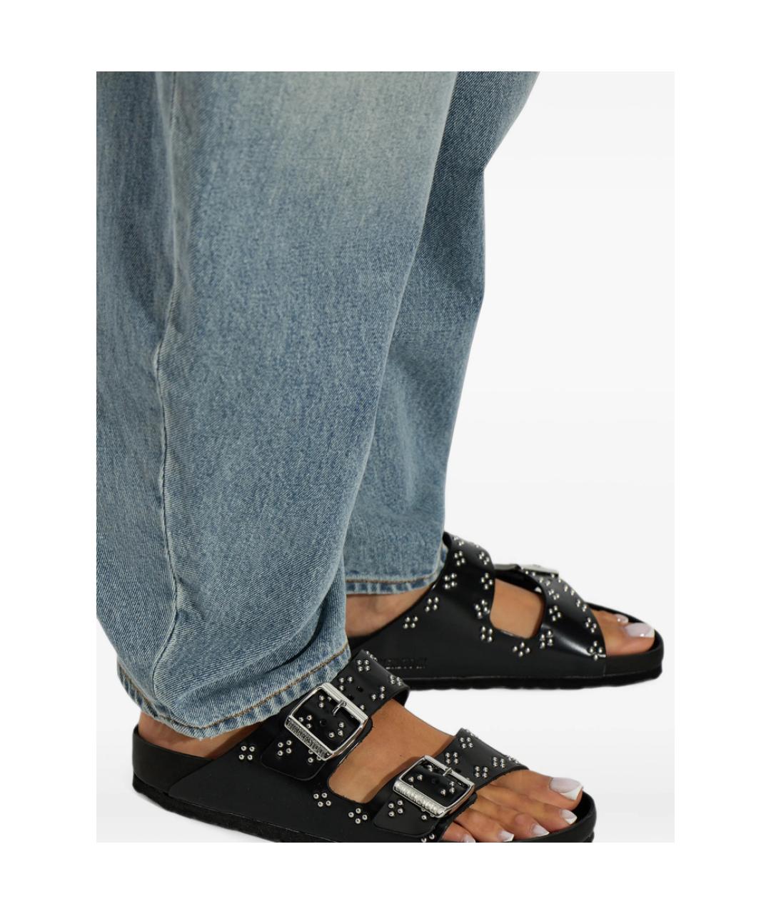 BIRKENSTOCK Черные кожаные сандалии, фото 5