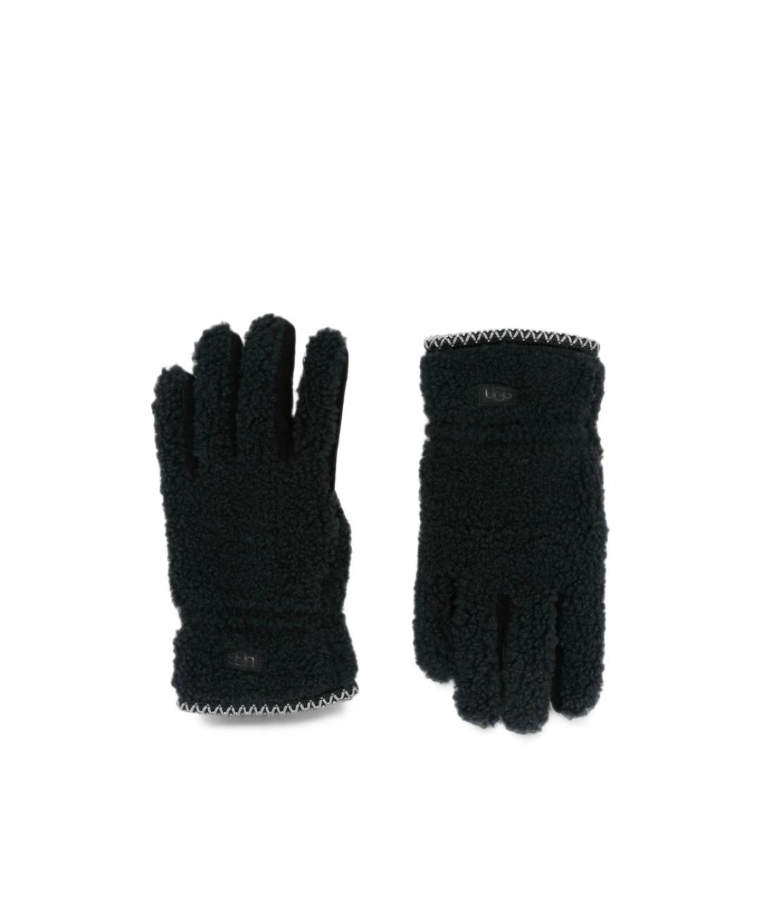 UGG Черные перчатки, фото 4