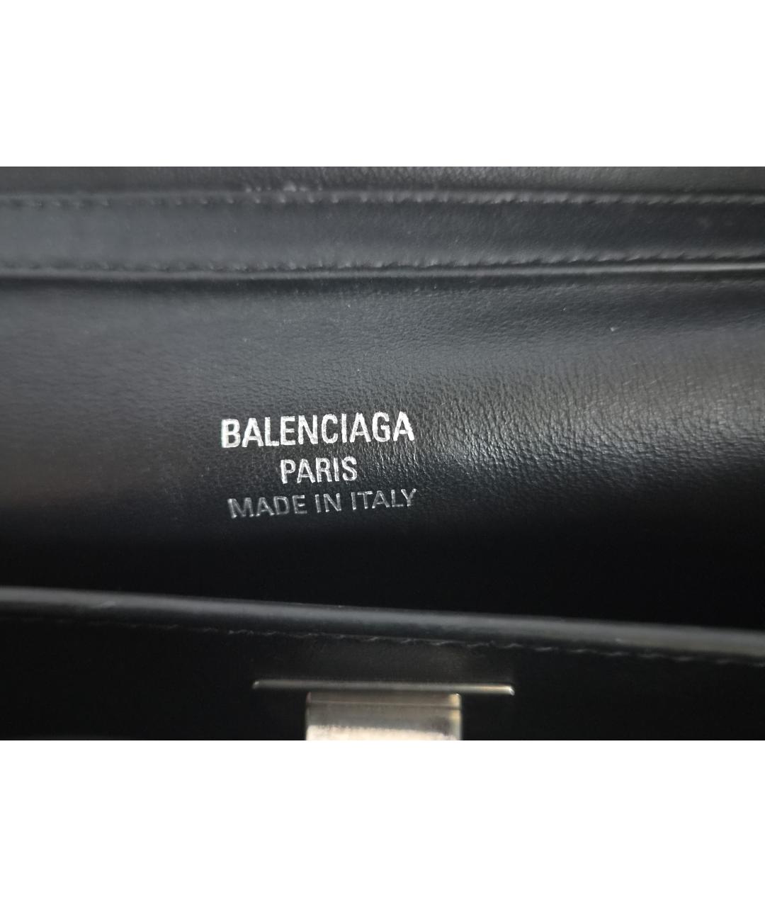BALENCIAGA Черная кожаная сумка через плечо, фото 4
