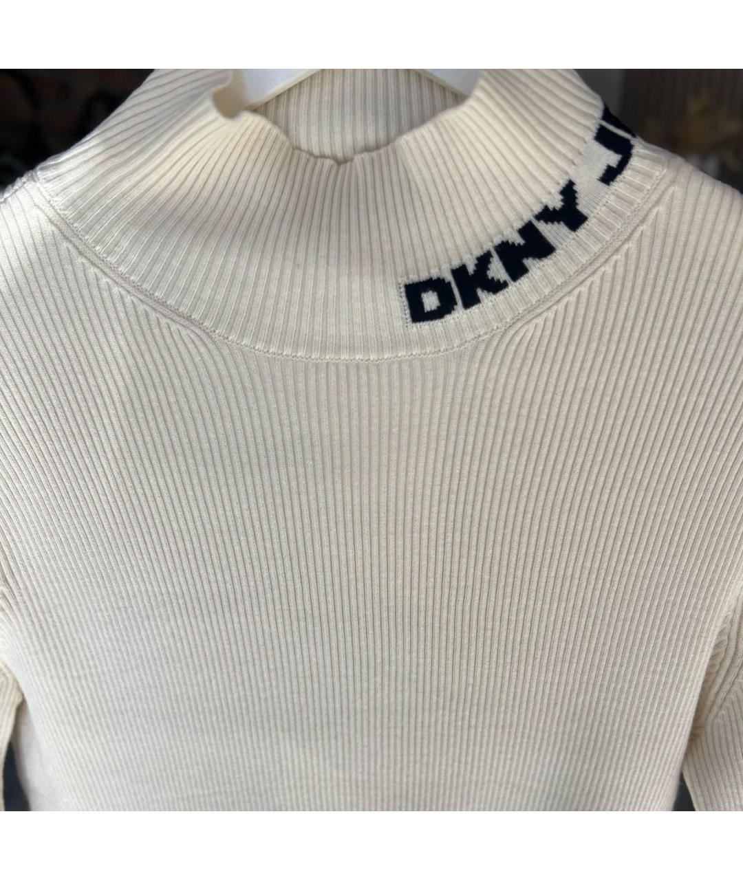 DKNY Бежевая вискозная водолазка, фото 4