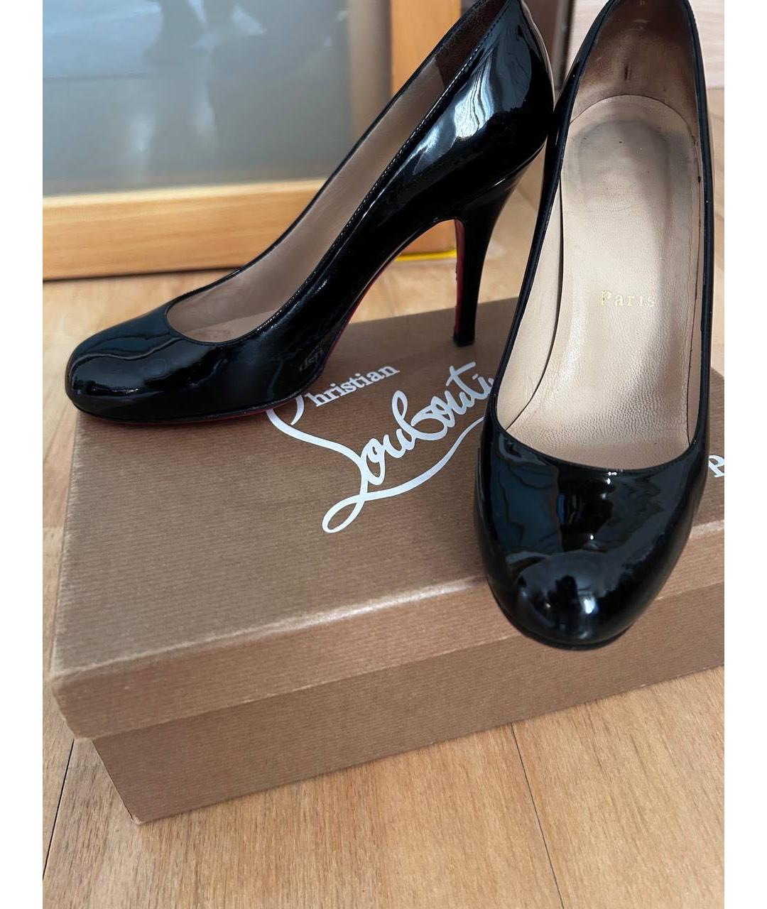 CHRISTIAN LOUBOUTIN Черные туфли из лакированной кожи, фото 4