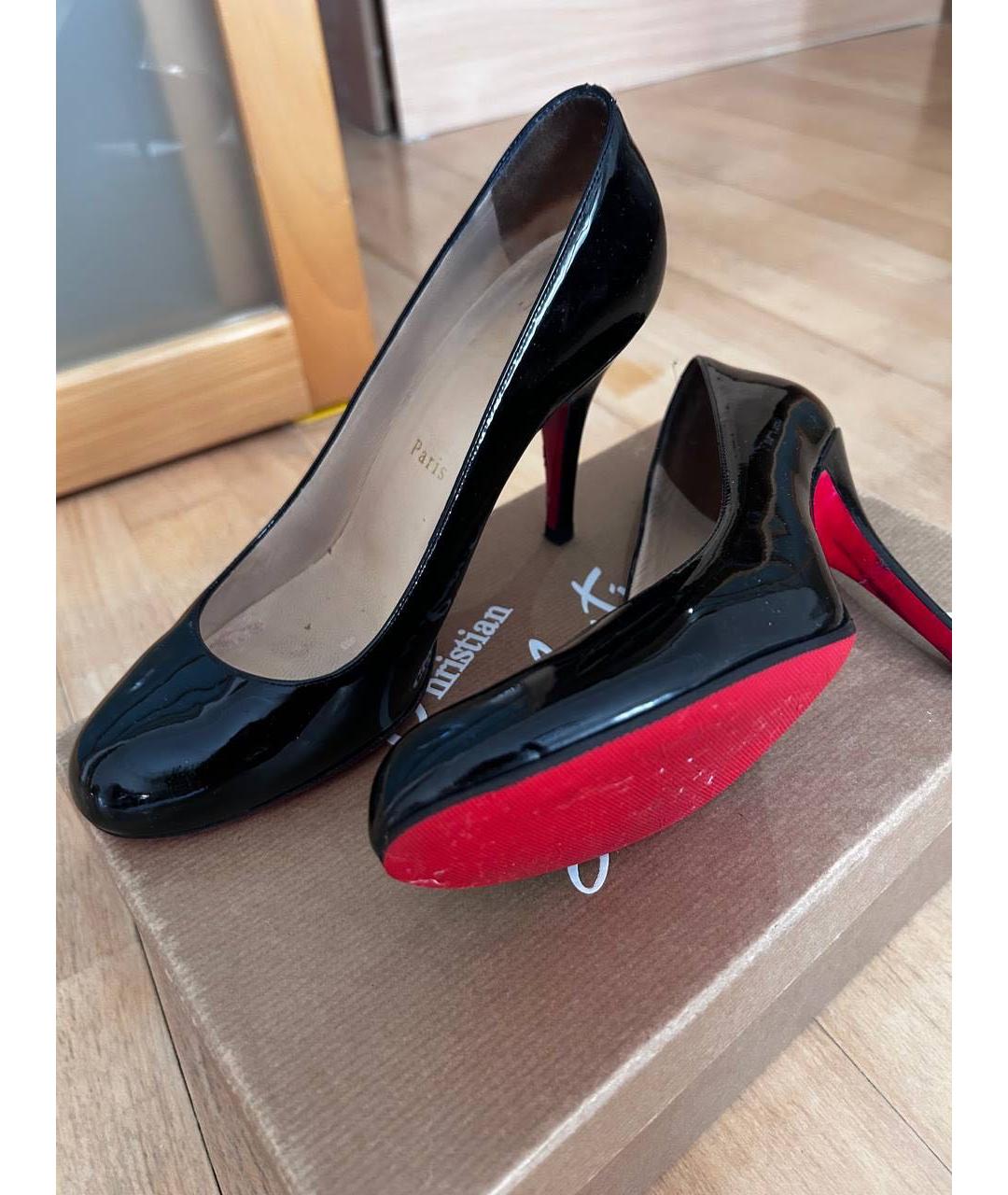 CHRISTIAN LOUBOUTIN Черные туфли из лакированной кожи, фото 2