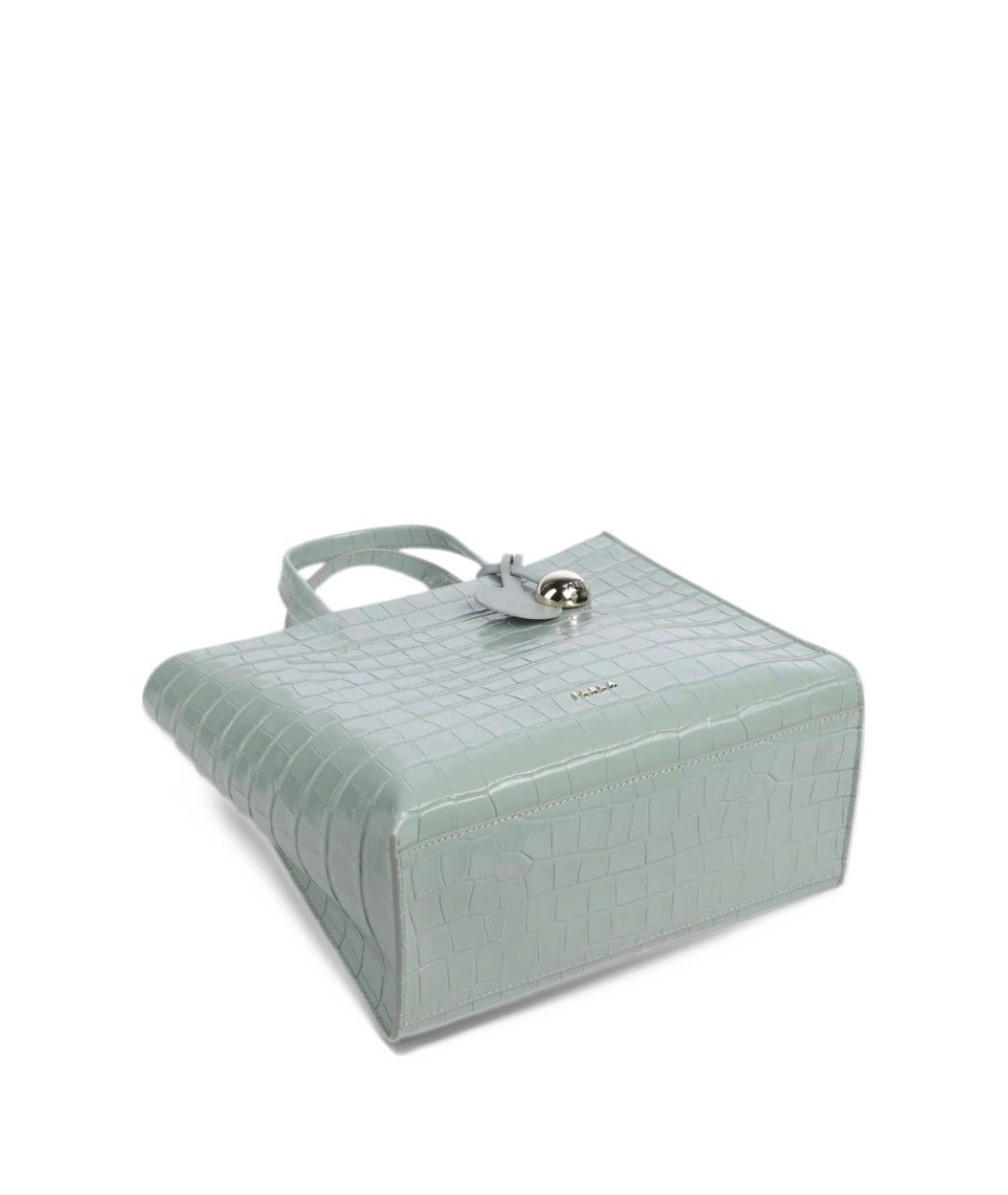 FURLA Голубая кожаная сумка тоут, фото 2