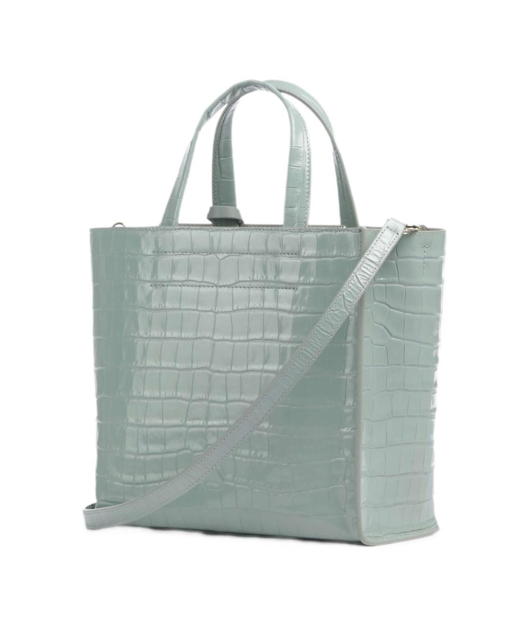 FURLA Голубая кожаная сумка тоут, фото 5