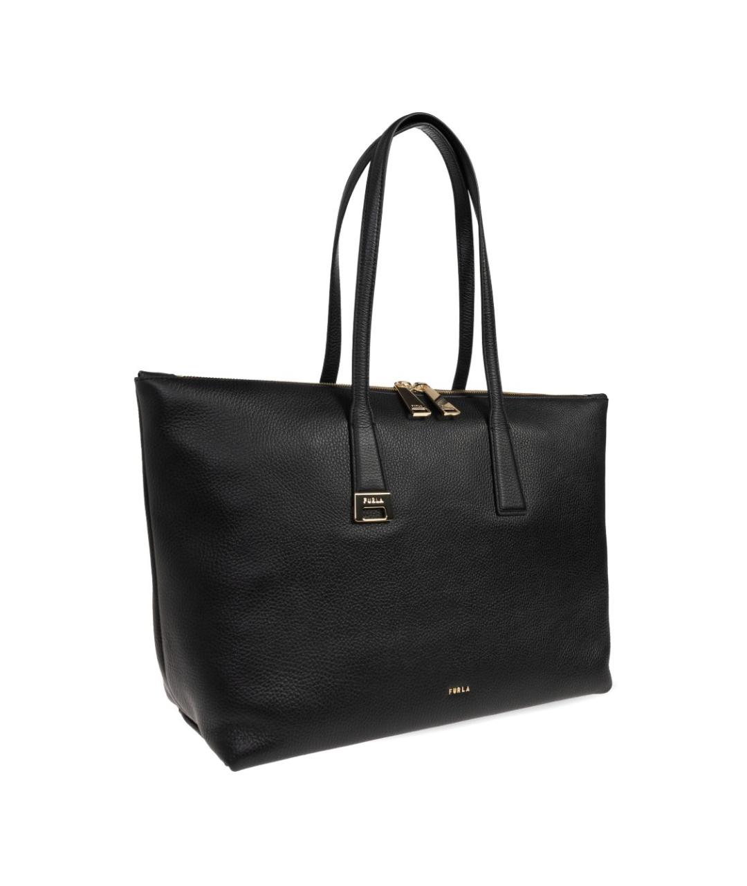 FURLA Черная сумка тоут, фото 4