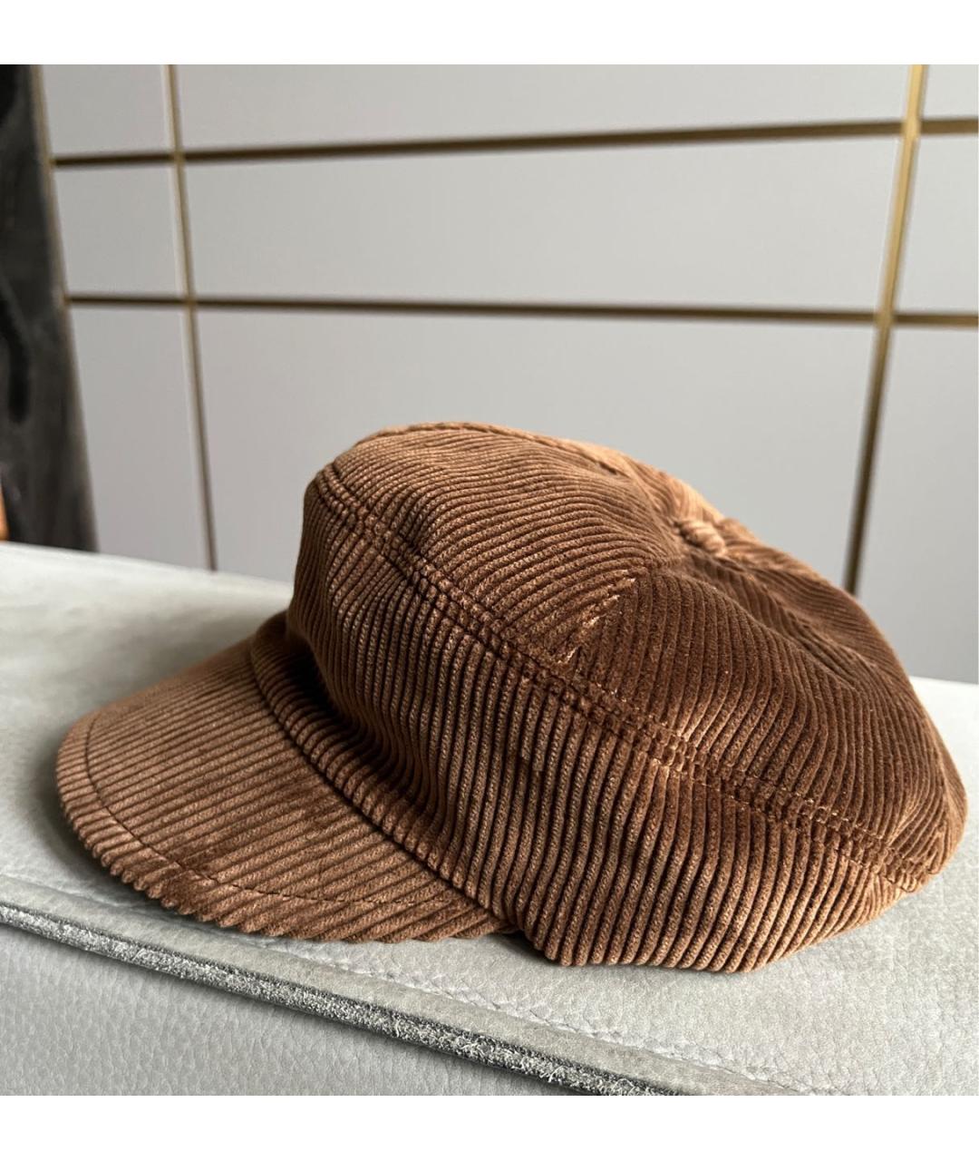 PRADA Коричневая кепка, фото 3