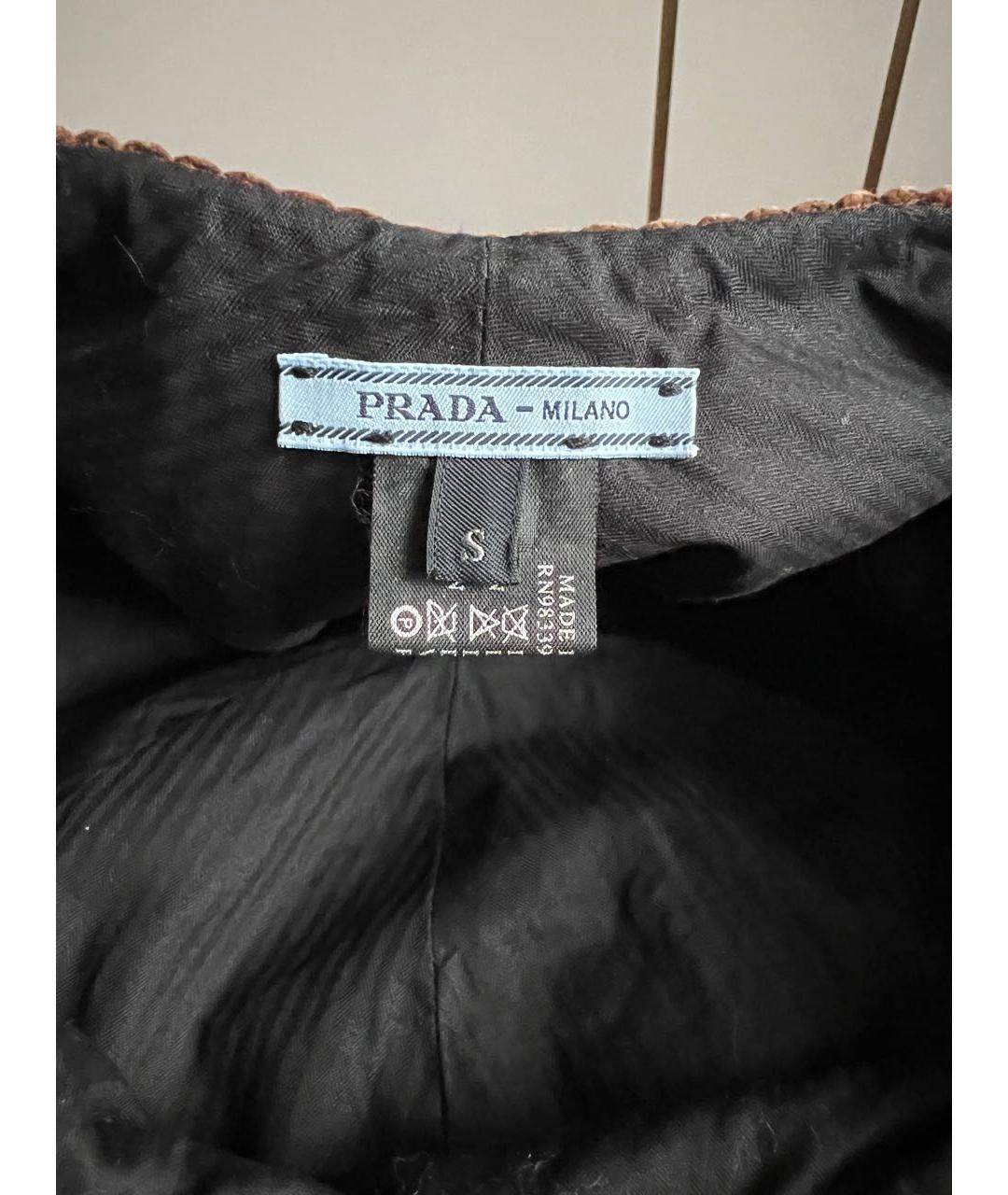 PRADA Коричневая кепка, фото 5