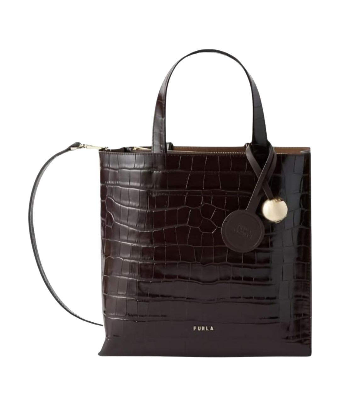 FURLA Коричневая сумка тоут, фото 1