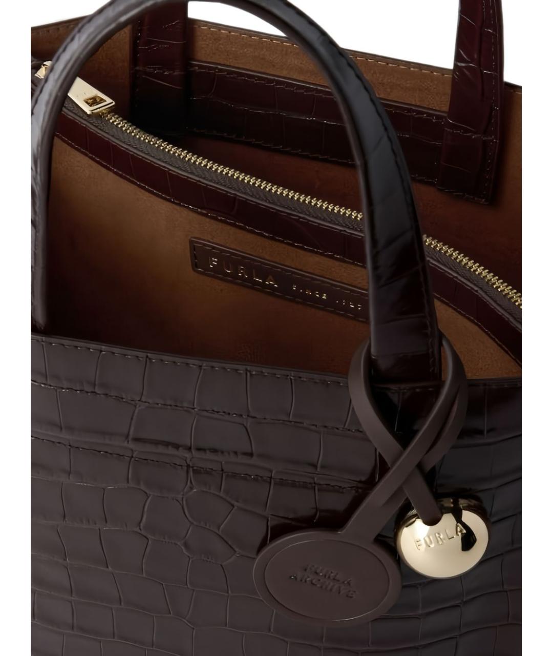FURLA Коричневая сумка тоут, фото 3