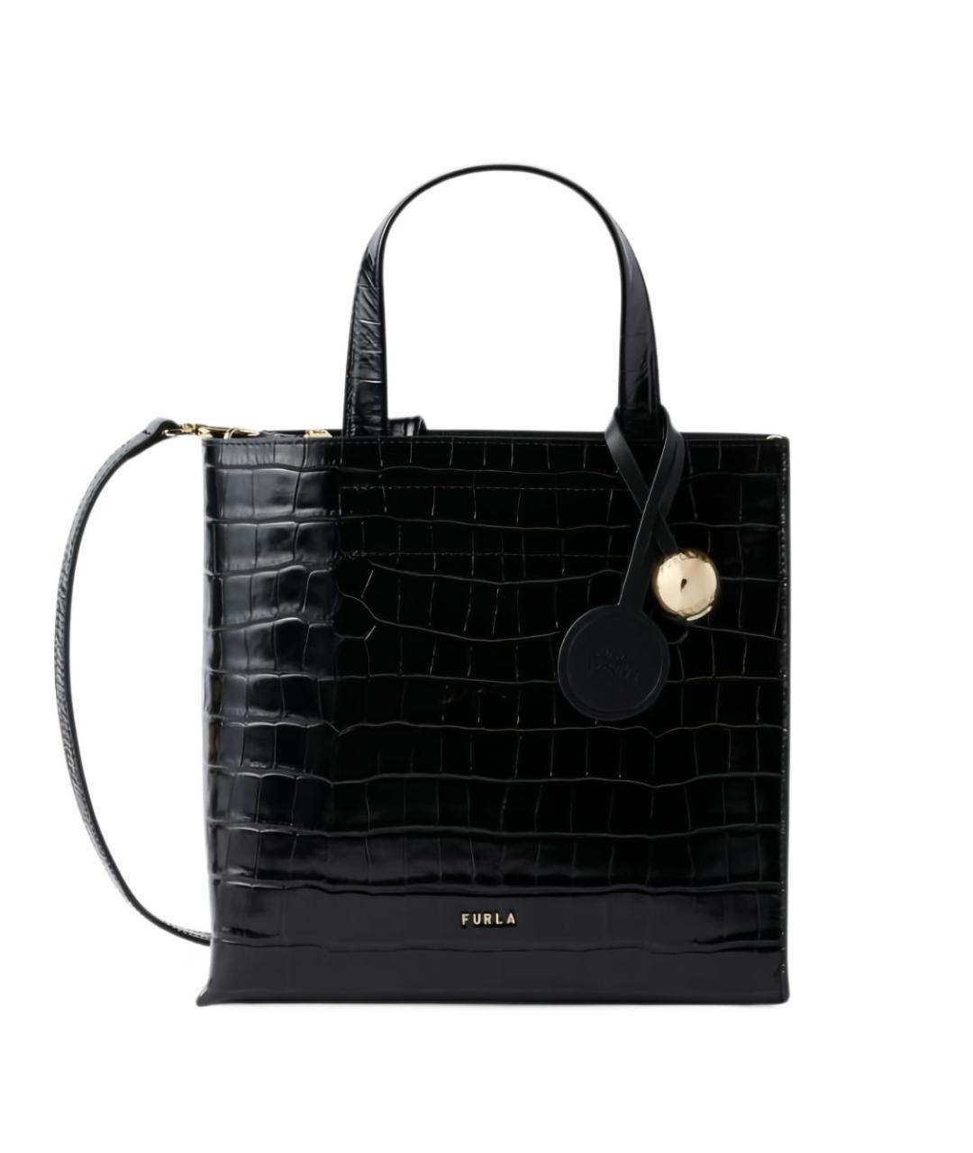 FURLA Черная сумка тоут, фото 3