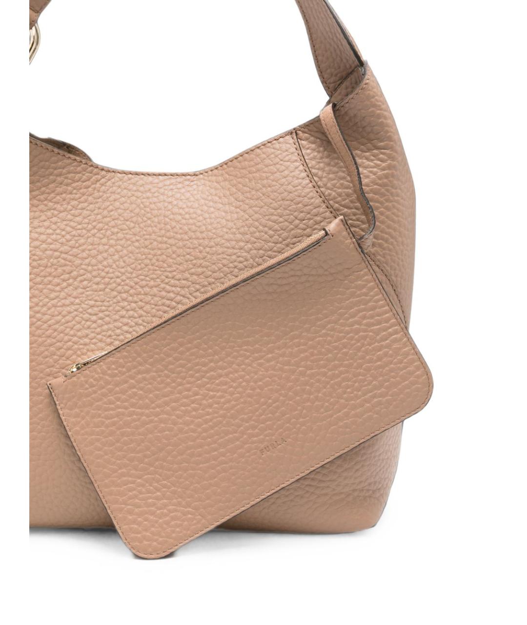 FURLA Бежевая кожаная сумка тоут, фото 4