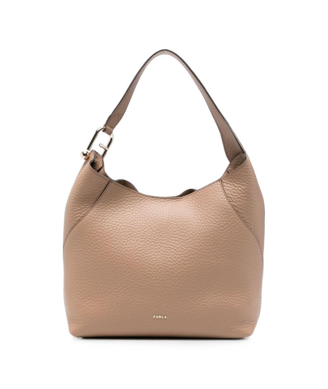 FURLA Бежевая кожаная сумка тоут, фото 1