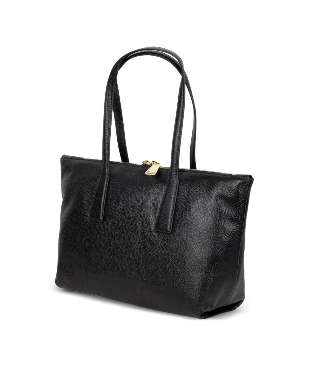 FURLA Черная кожаная сумка тоут, фото 2