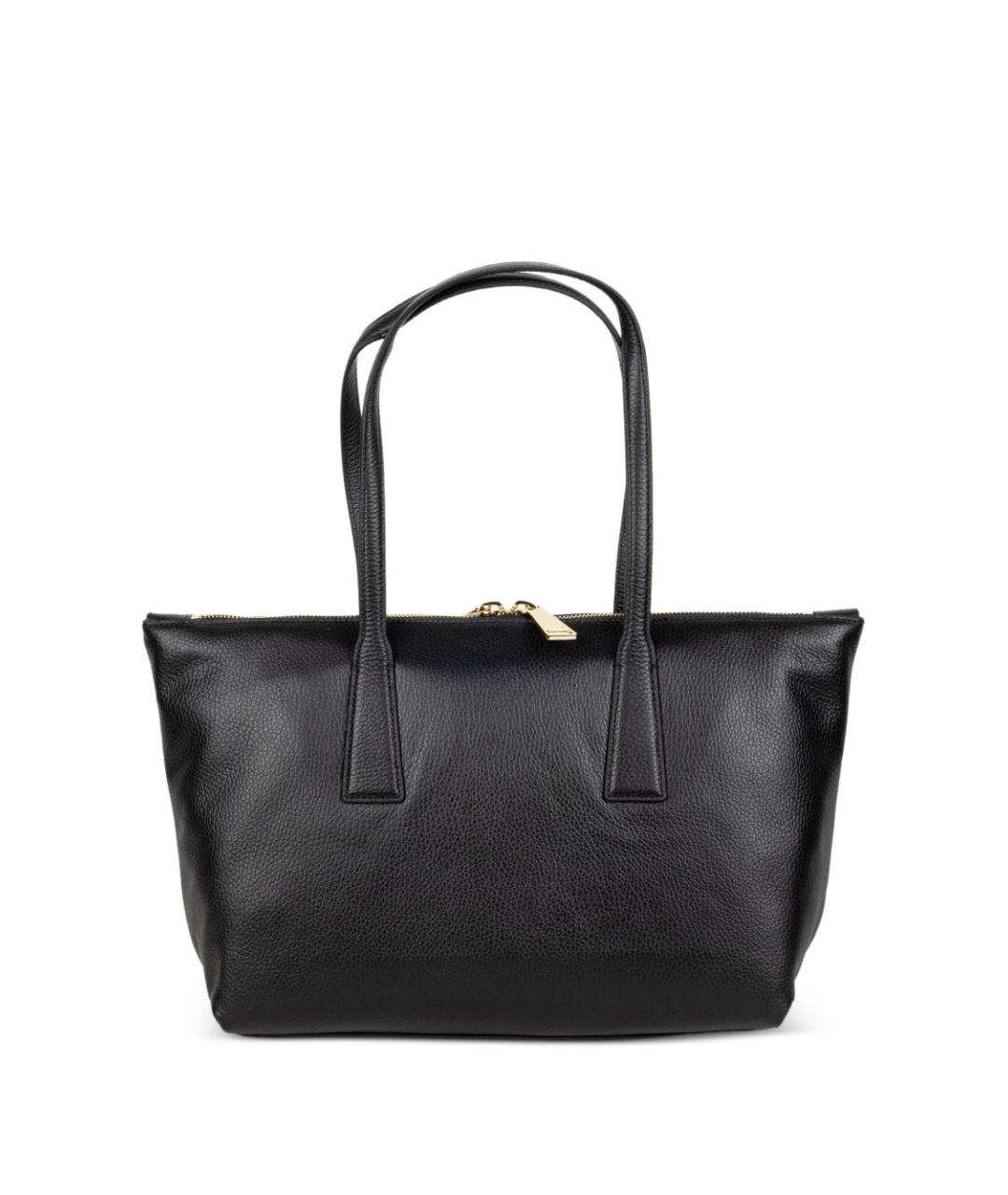 FURLA Черная кожаная сумка тоут, фото 3