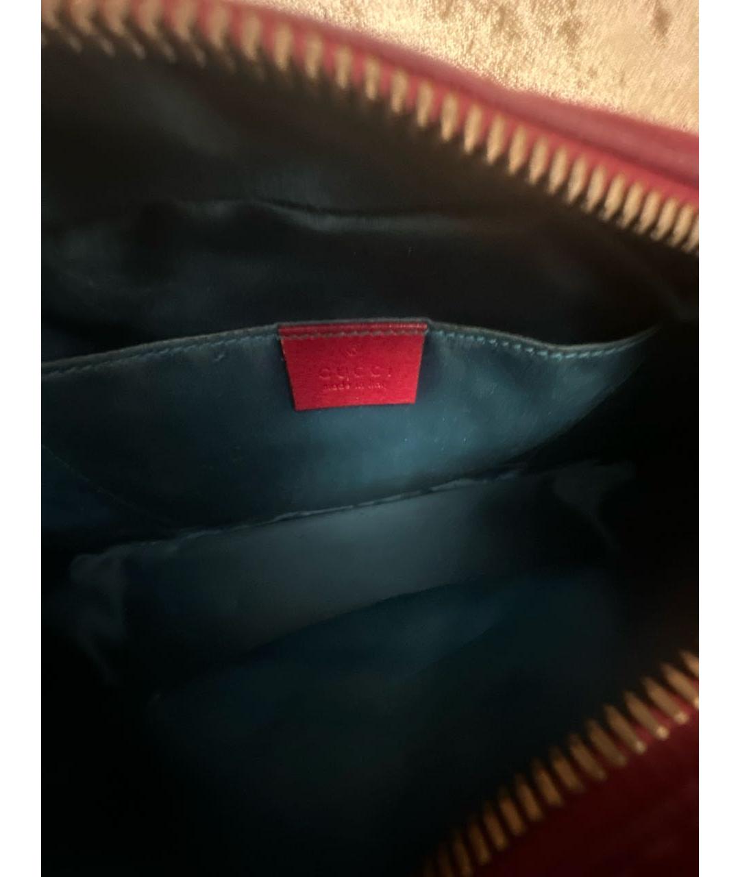 GUCCI Бордовая тканевая сумка через плечо, фото 4