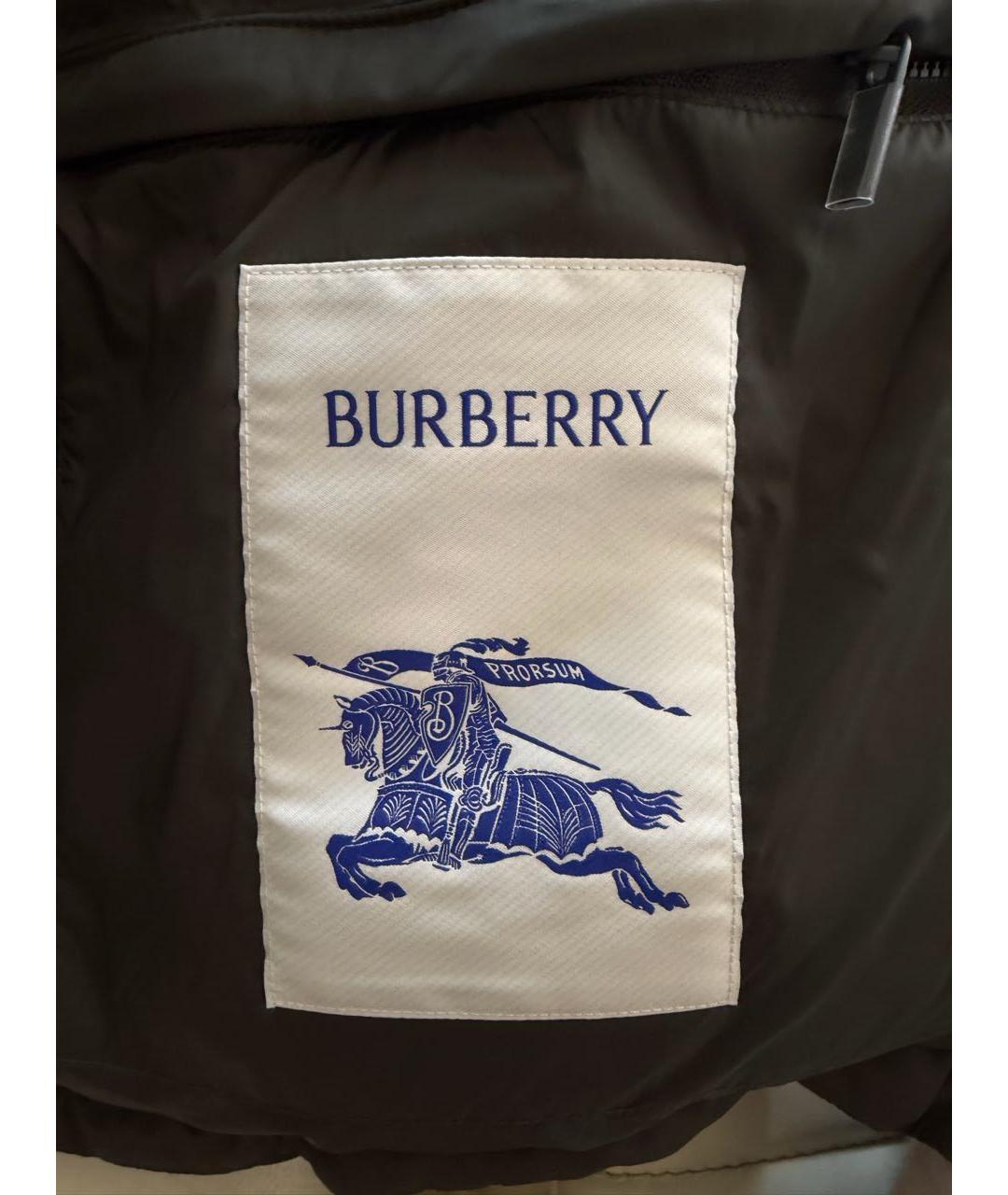 BURBERRY Хаки полиэстеровый пуховик, фото 5