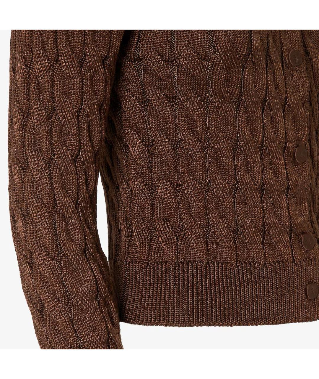 FENDI Коричневый вискозный костюм с юбками, фото 4