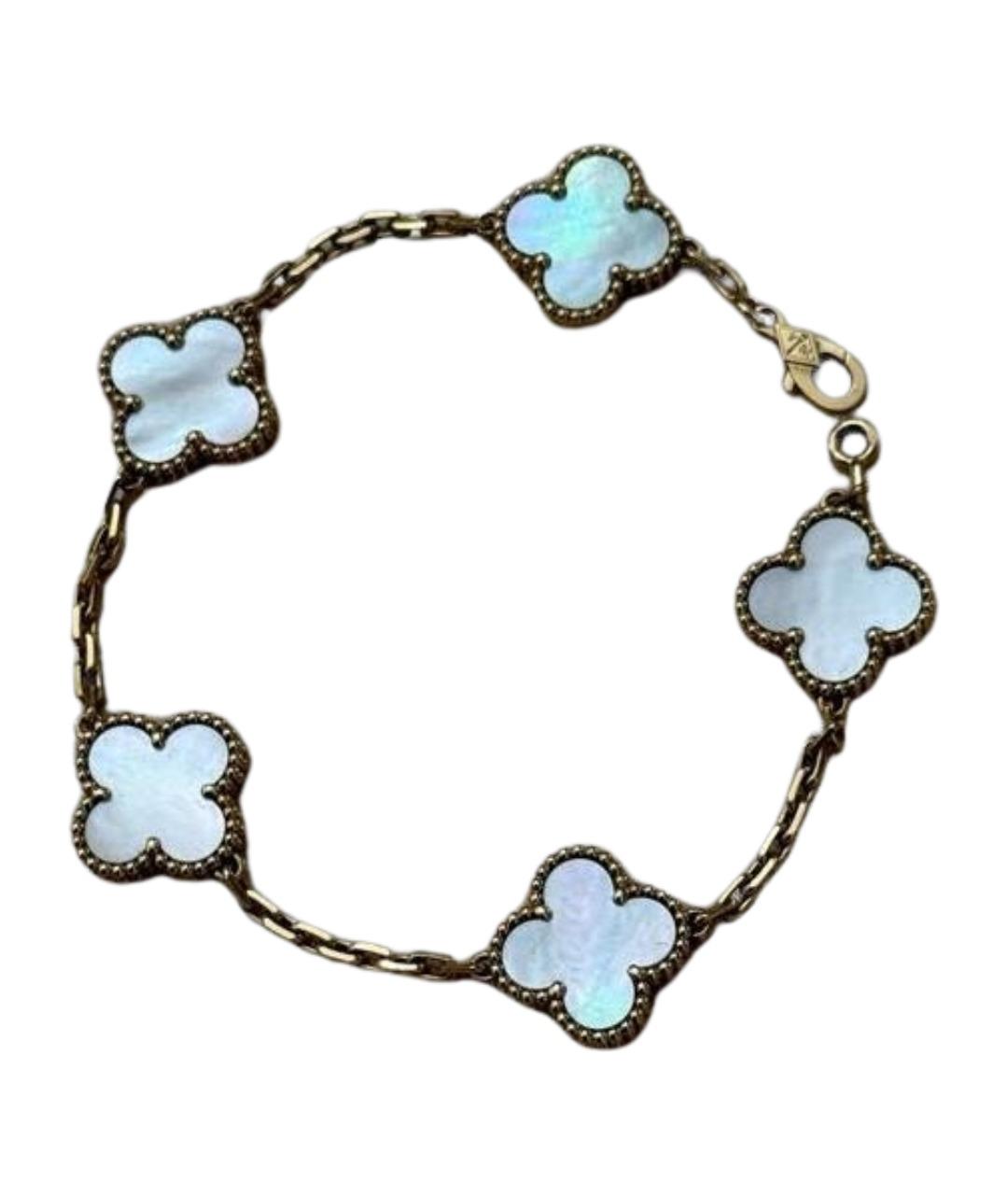VAN CLEEF & ARPELS Белый браслет из желтого золота, фото 1