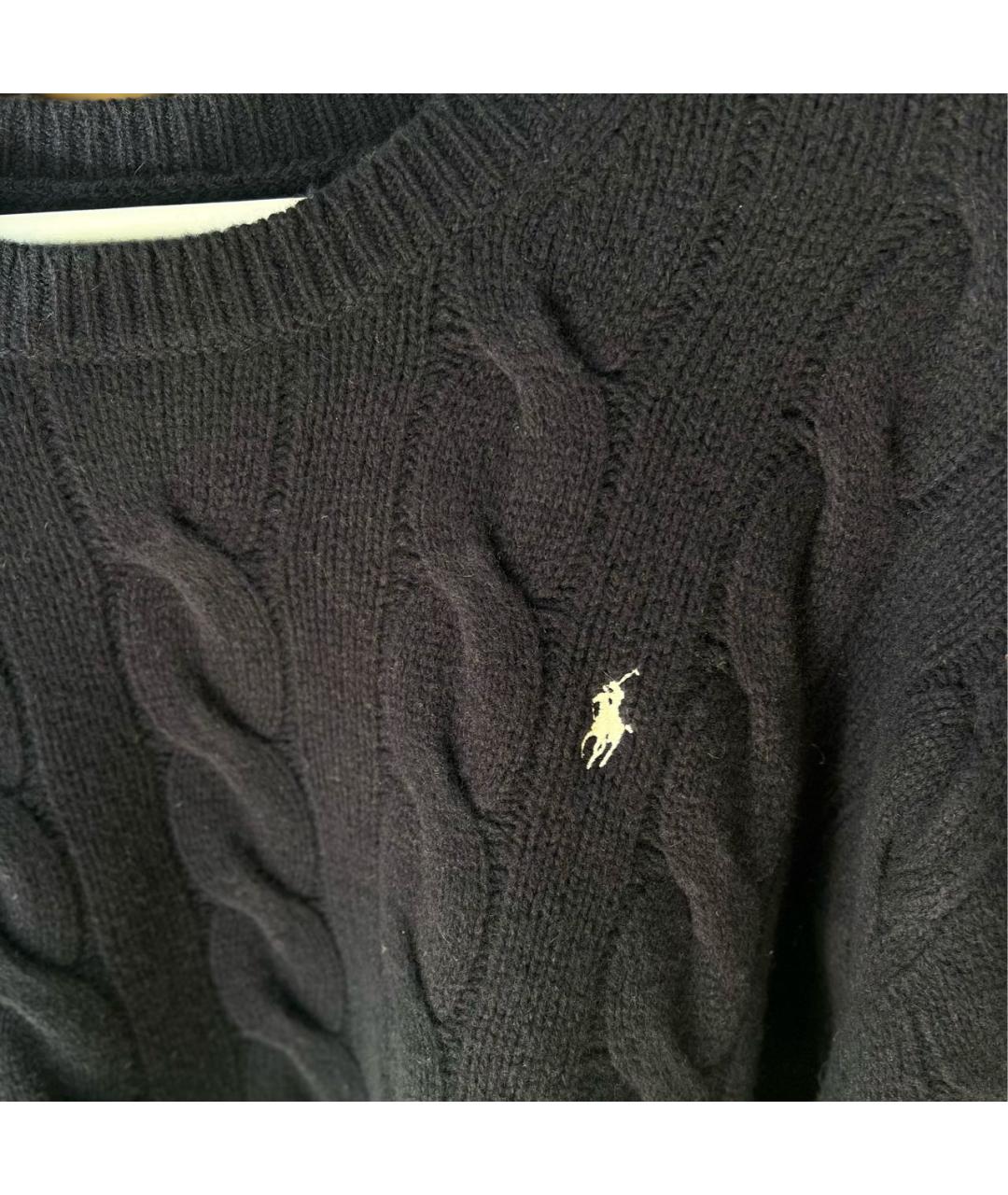 RALPH LAUREN Темно-синий шерстяной джемпер / свитер, фото 4