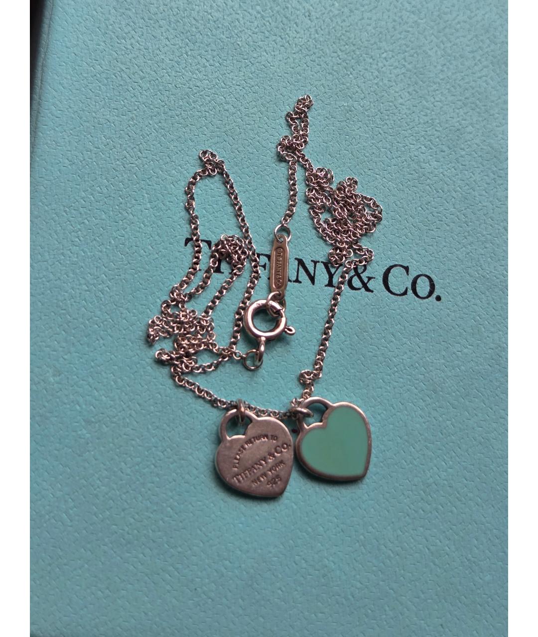 TIFFANY&CO Бирюзовое серебряное колье, фото 7