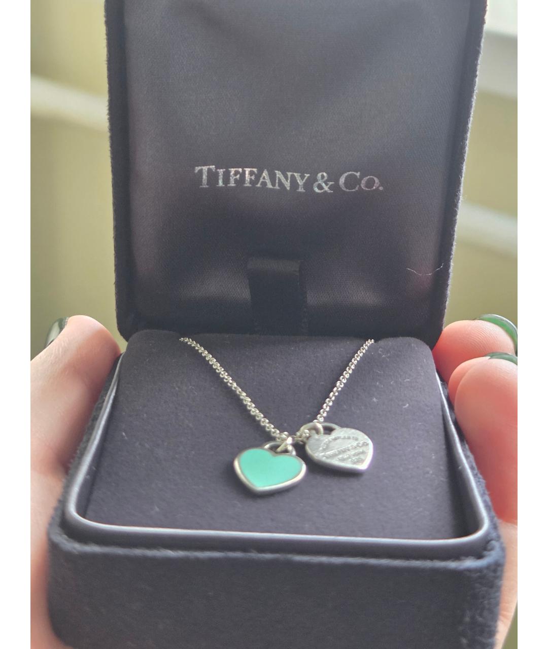 TIFFANY&CO Бирюзовое серебряное колье, фото 4