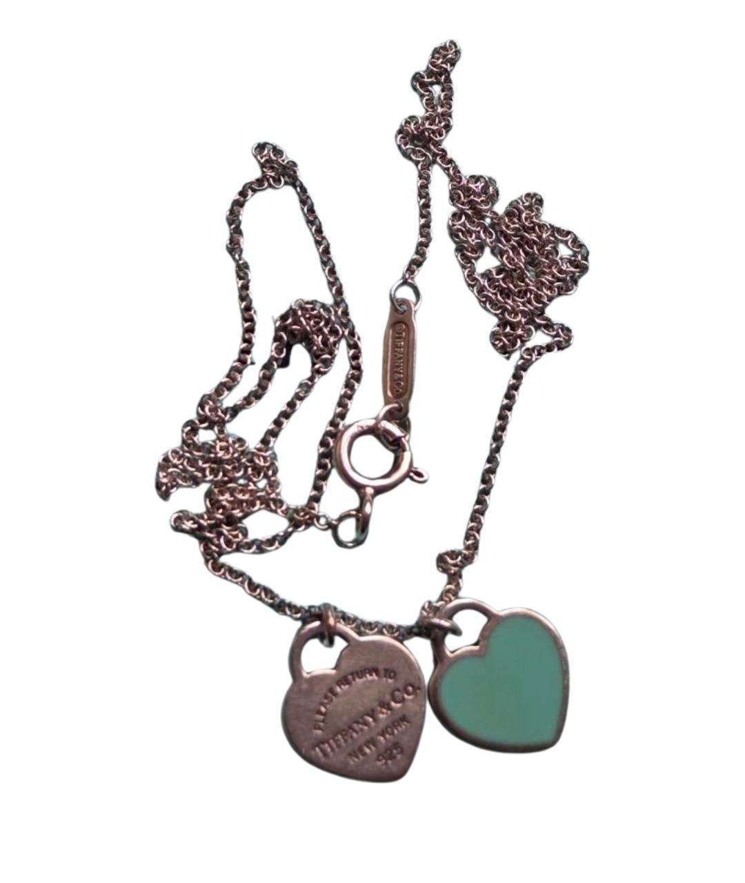 TIFFANY&CO Бирюзовое серебряное колье, фото 1