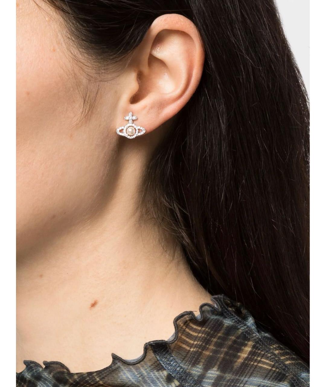 VIVIENNE WESTWOOD Серебряные латунные серьги, фото 3
