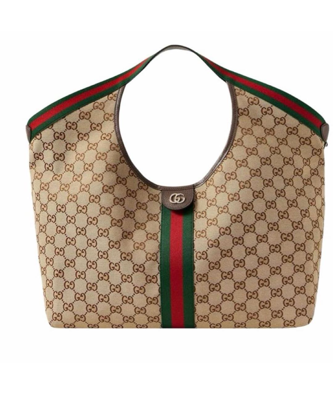 GUCCI Бежевая сумка тоут из канвы, фото 1