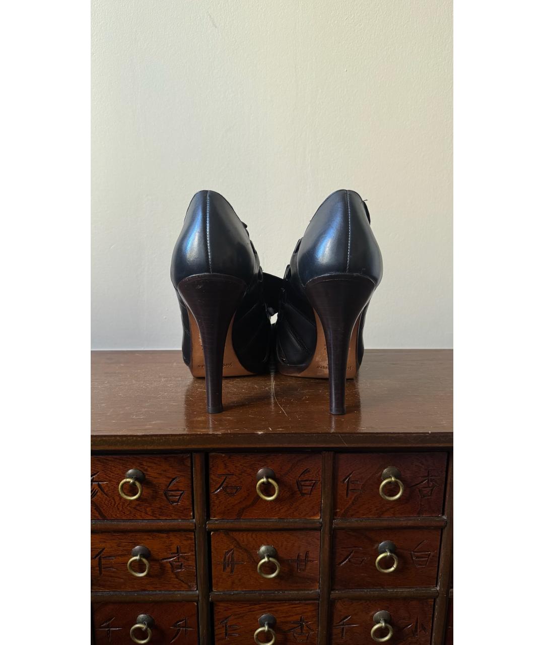 SAINT LAURENT Черные кожаные туфли, фото 4
