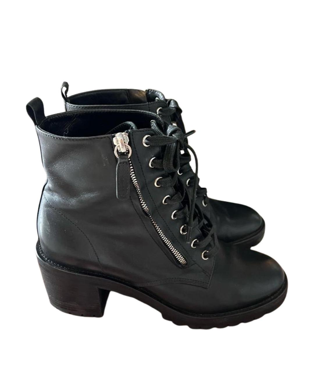 GIANVITO ROSSI Черные кожаные ботинки, фото 1
