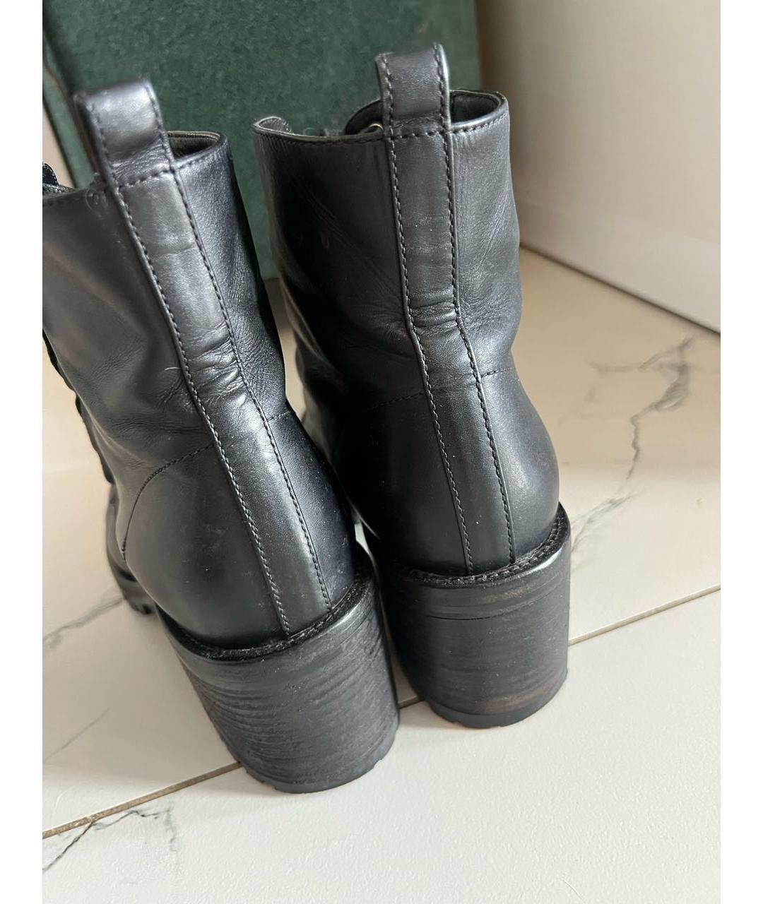 GIANVITO ROSSI Черные кожаные ботинки, фото 6