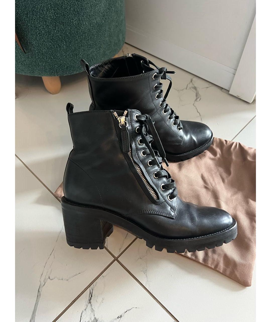 GIANVITO ROSSI Черные кожаные ботинки, фото 2