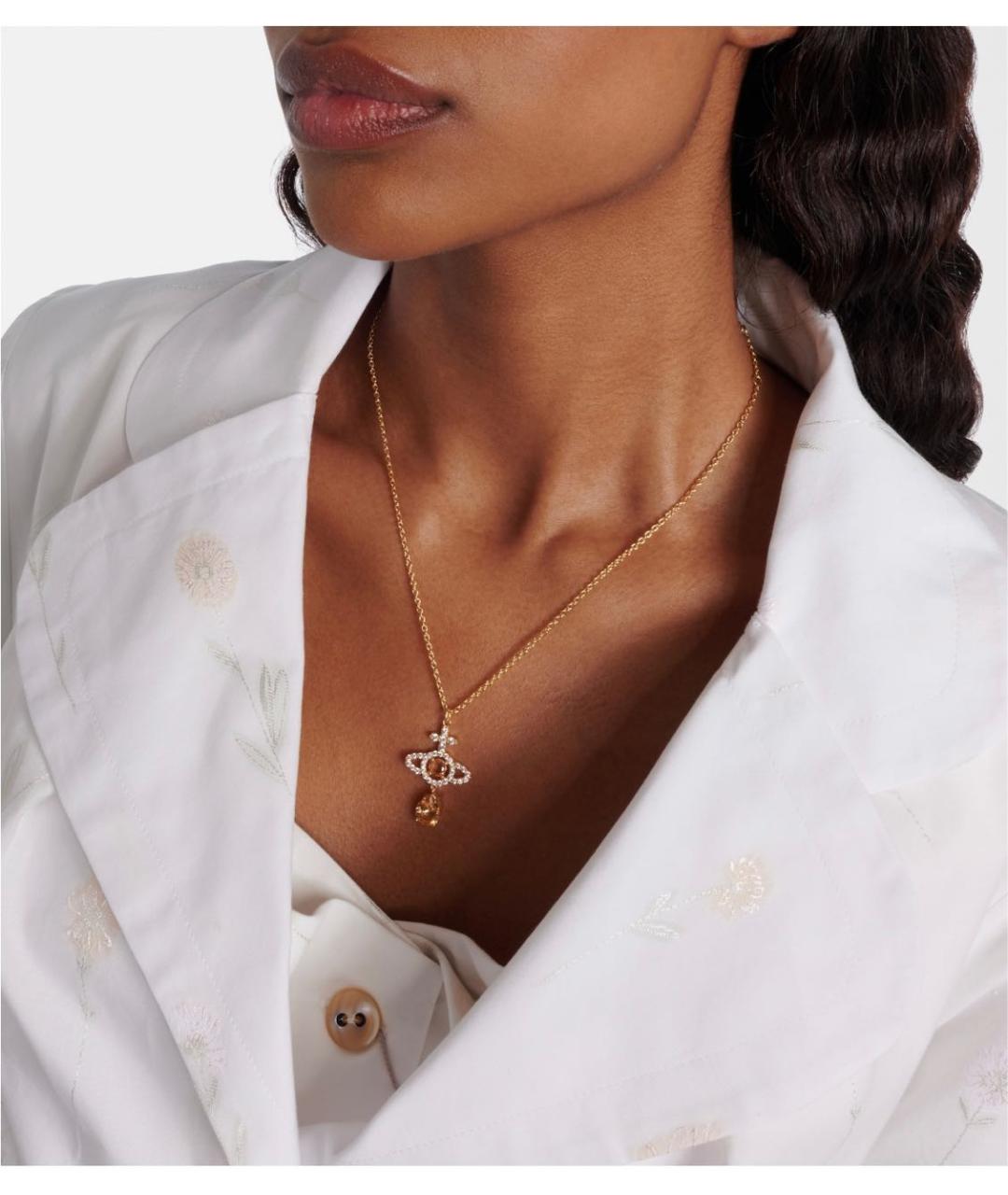 VIVIENNE WESTWOOD Золотое латунное колье, фото 3