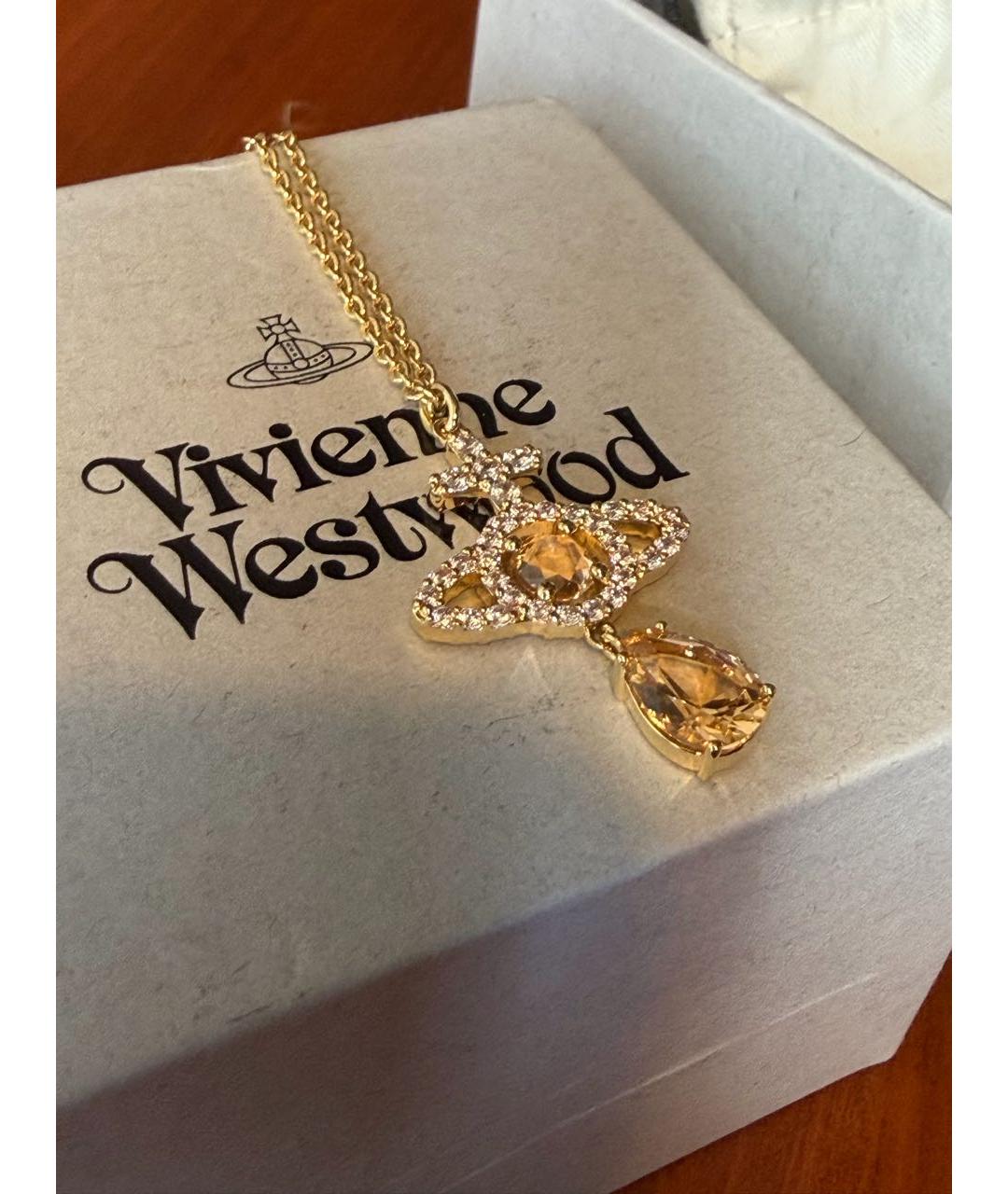 VIVIENNE WESTWOOD Золотое латунное колье, фото 4