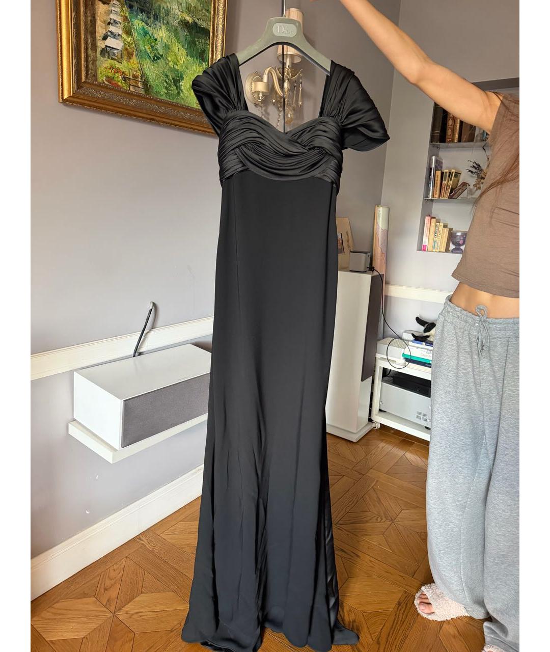 ZUHAIR MURAD Черное полиэстеровое вечернее платье, фото 5