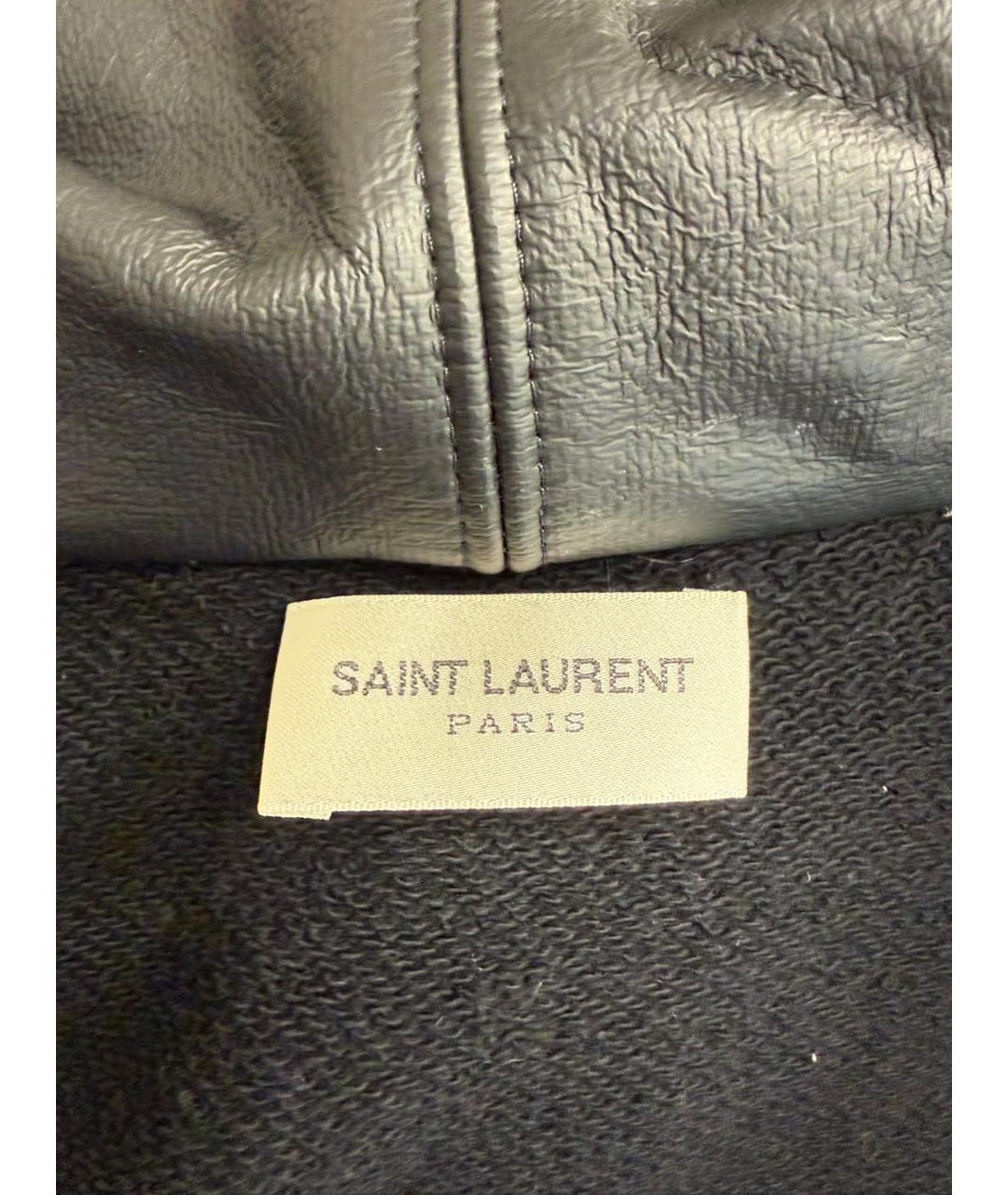 SAINT LAURENT Черная кожаная куртка, фото 3