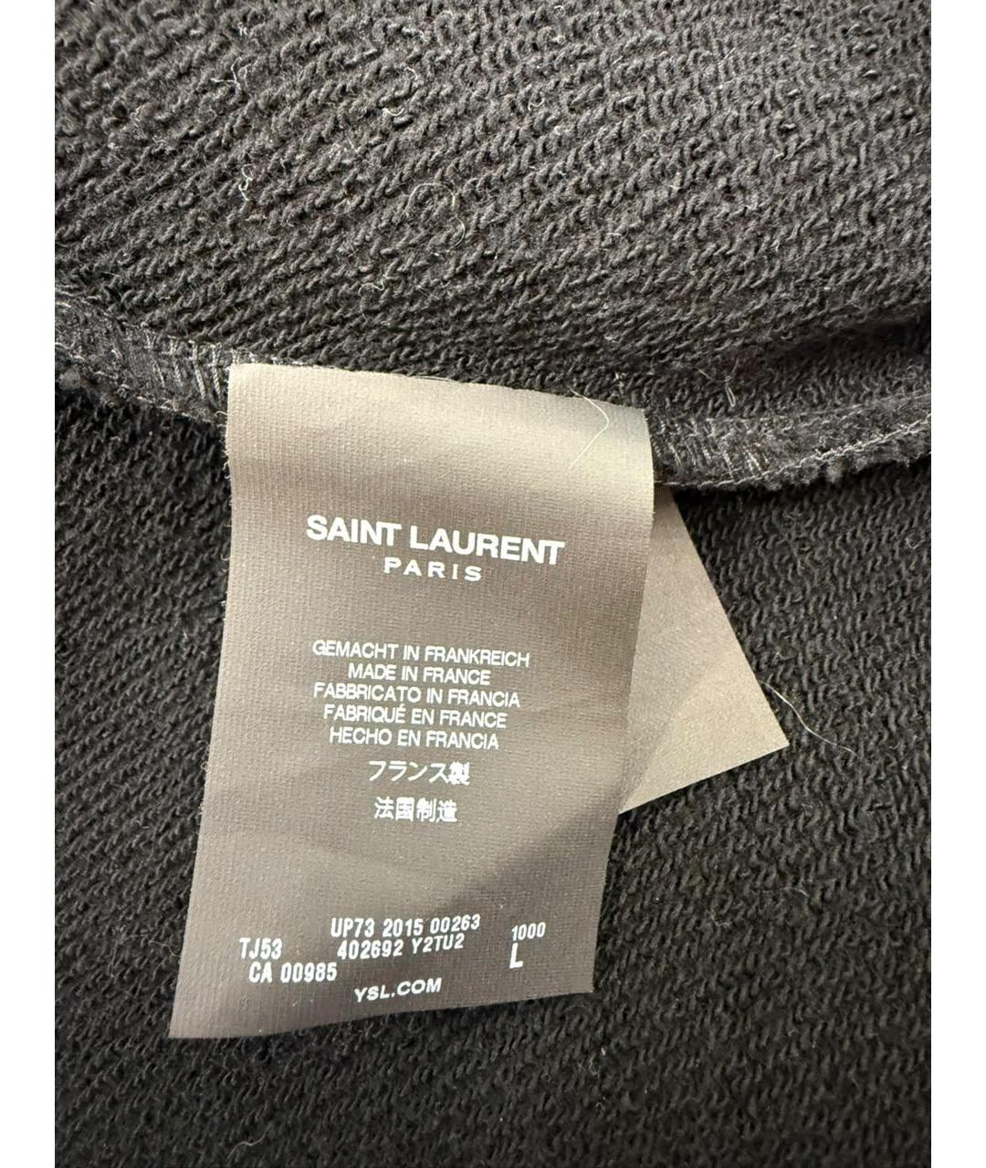 SAINT LAURENT Черная кожаная куртка, фото 6