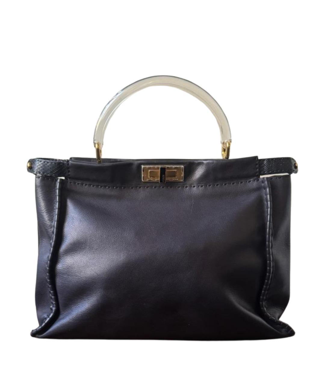 FENDI Коричневая кожаная сумка тоут, фото 1