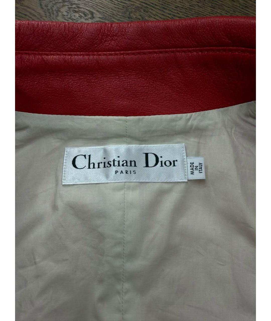 CHRISTIAN DIOR Красная кожаная куртка, фото 2
