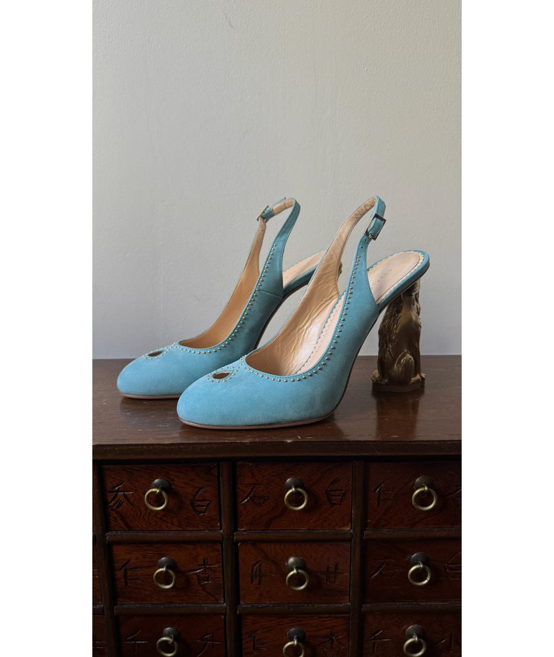 CHARLOTTE OLYMPIA Голубые туфли, фото 5