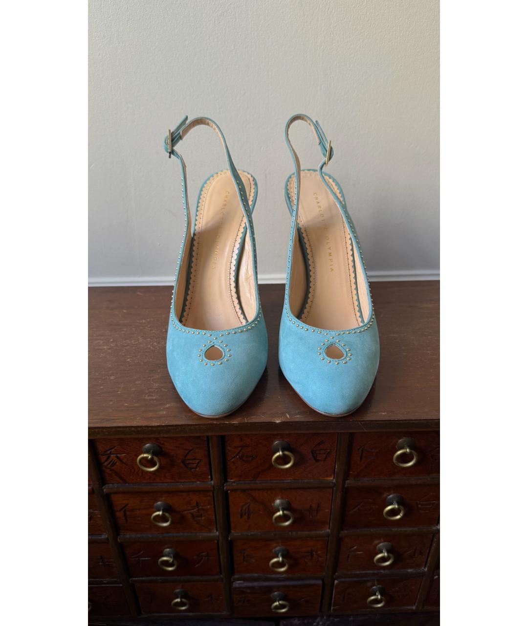 CHARLOTTE OLYMPIA Голубые туфли, фото 4