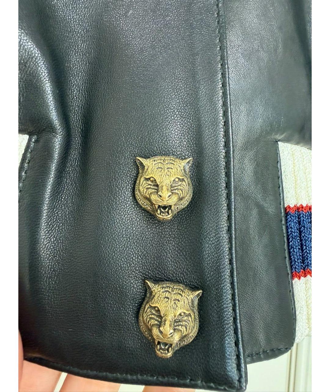 GUCCI Черная кожаная куртка, фото 5