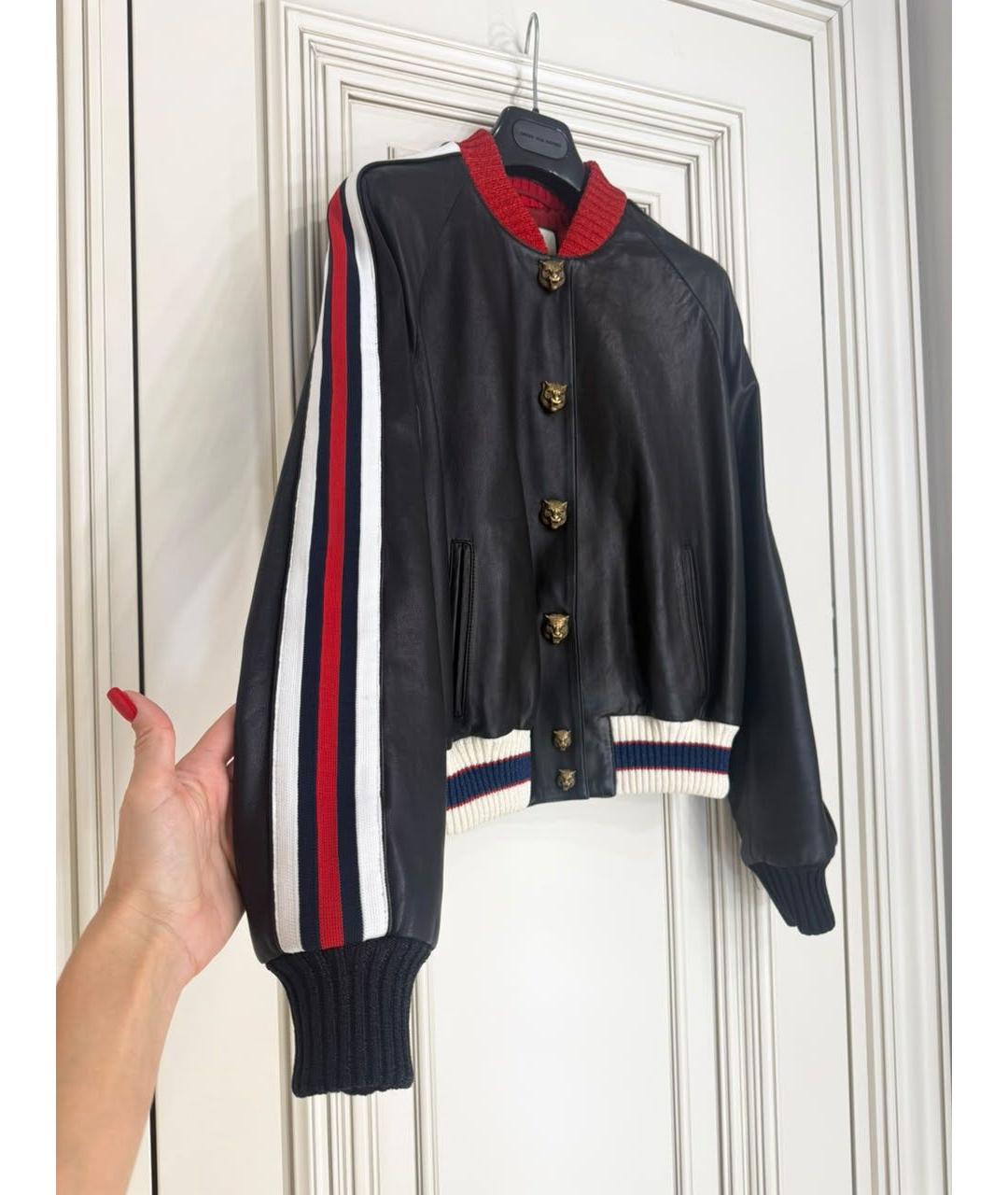 GUCCI Черная кожаная куртка, фото 8
