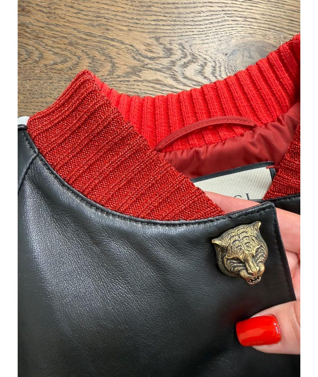 GUCCI Черная кожаная куртка, фото 7