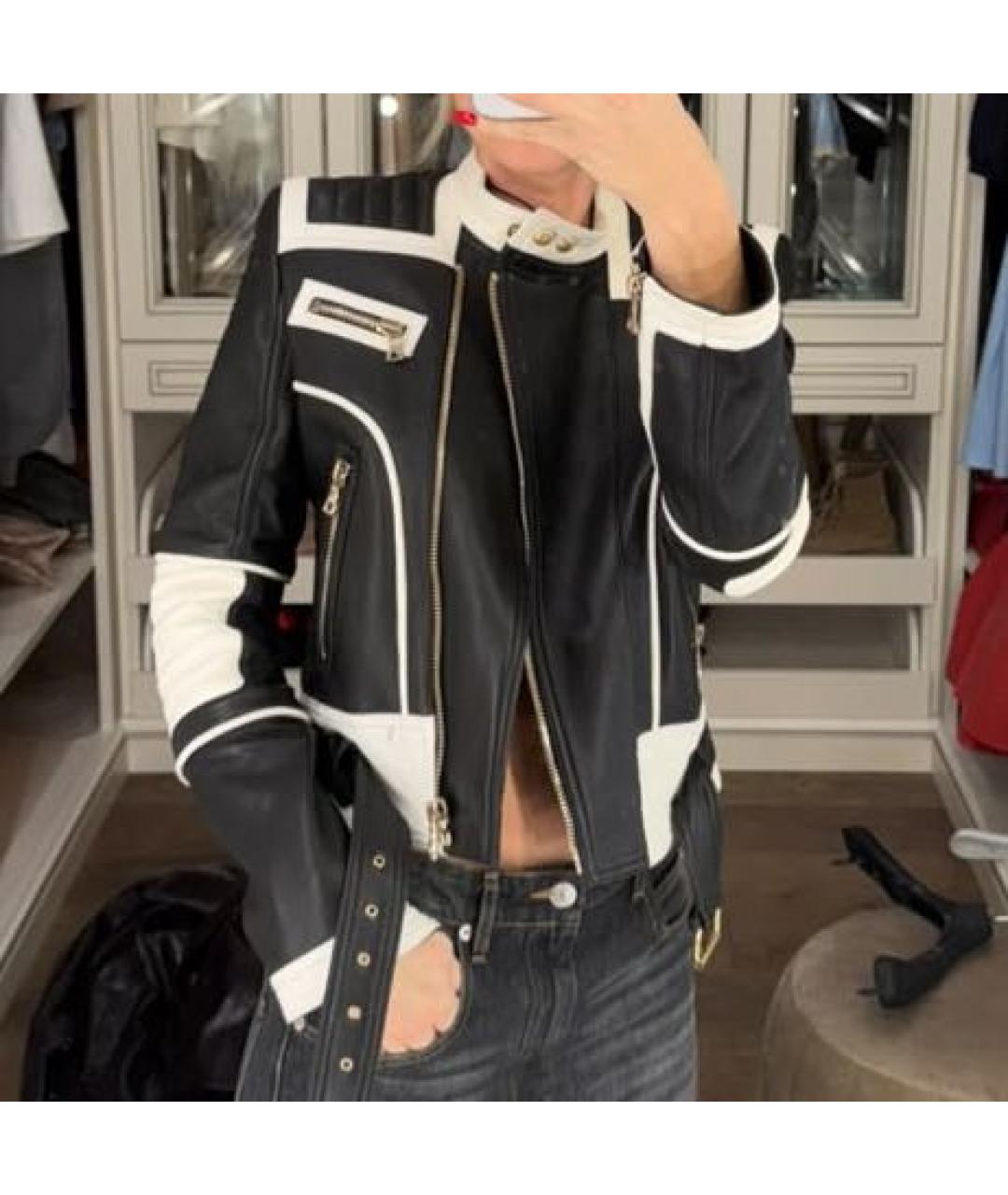 BALMAIN Черная кожаная куртка, фото 8