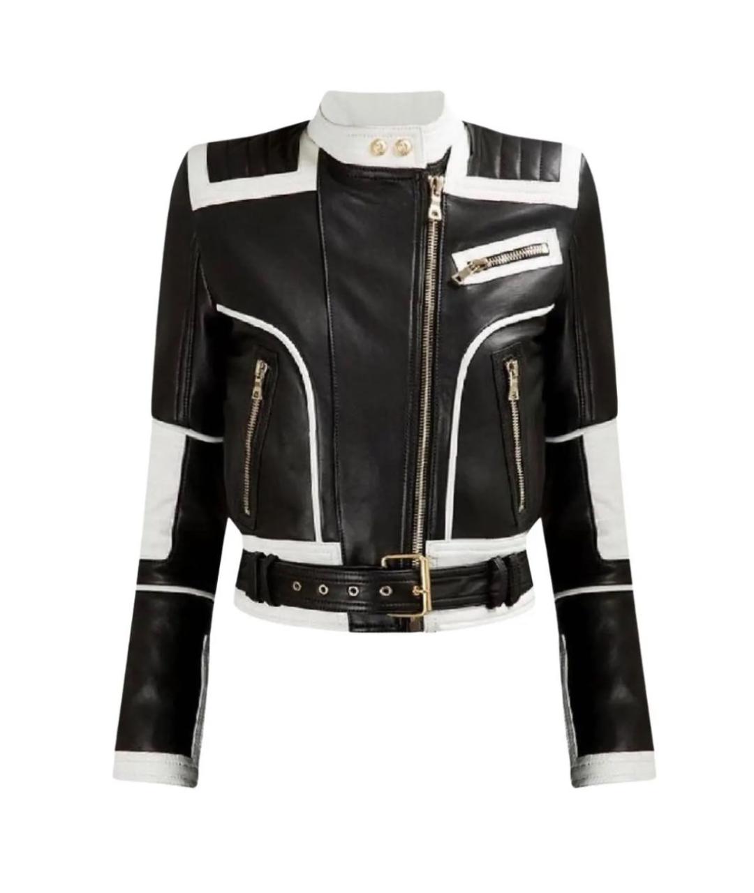 BALMAIN Черная кожаная куртка, фото 1
